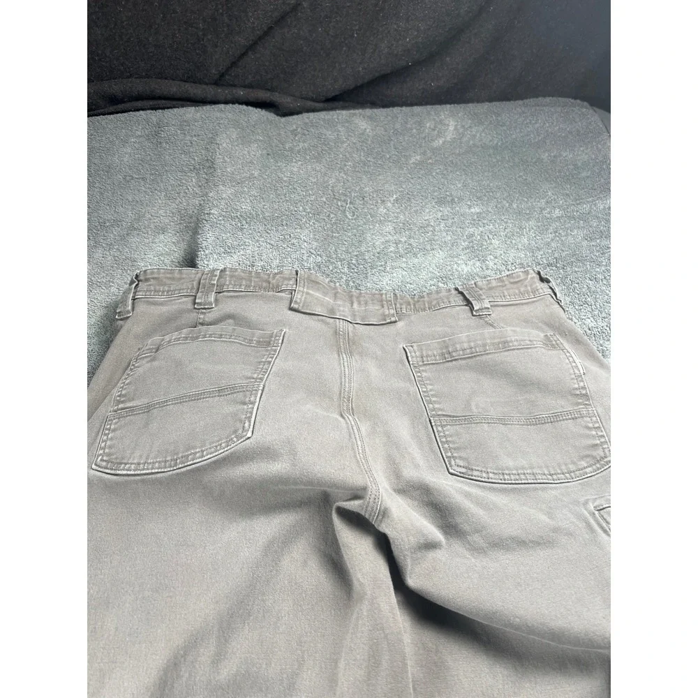 Duluth Trading Co Flex Fire‎ Hose Work Pants Tan Cargo Pockets Mens 40x32